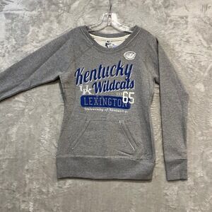 University of Kentucky Wildcats Sweatshirt Women Small Gray Crewneck New